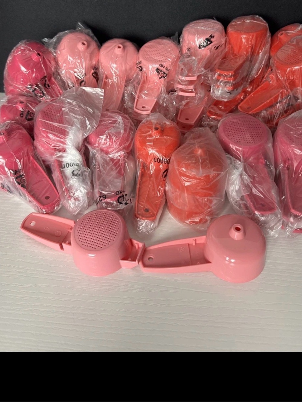 Tupperware Mini Tea Time Funnel & Strainer Bundle 72 Pc Pink Red NEW